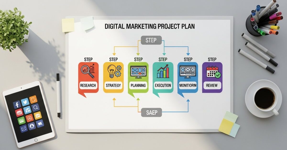 5-Step Digital Marketing Project Plan