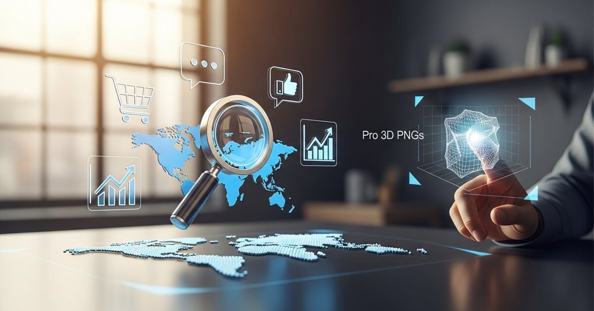 Boost Digital Marketing with Pro 3D PNGs