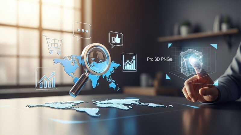 Boost Digital Marketing with Pro 3D PNGs