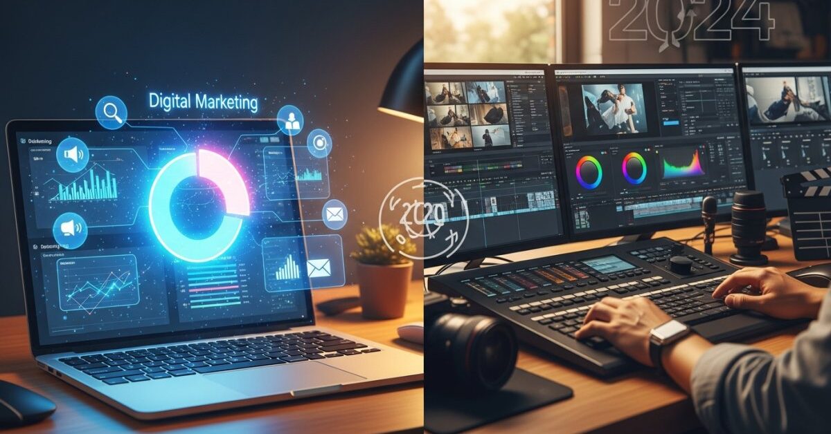 Digital Marketing vs Video Editing: The 2024 Ultimate Guide