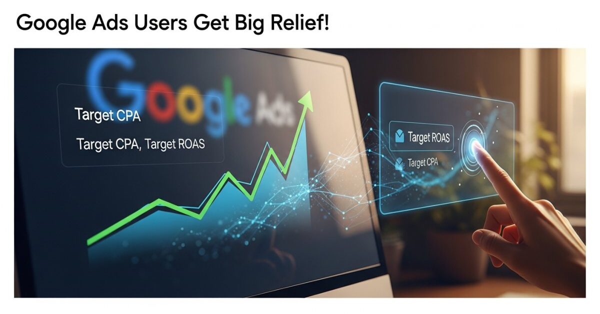 Google Ads यूजर्स के लिए बड़ी राहत! Target CPA, Target ROAS लौटे